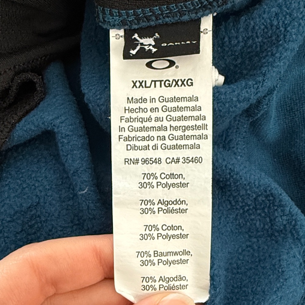 Oakley Men's Deep Blue Hoodie - Picture 3 of 3